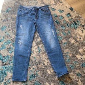 White House Black Market Distressed Denim Skinny Jeans